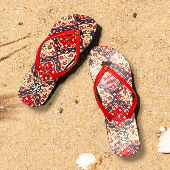 TORY BURCH Flip Flops Size 7.5 - Picture 1 of 5
